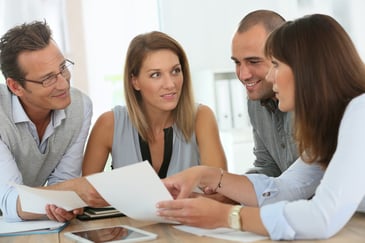 Group of business people meeting in office